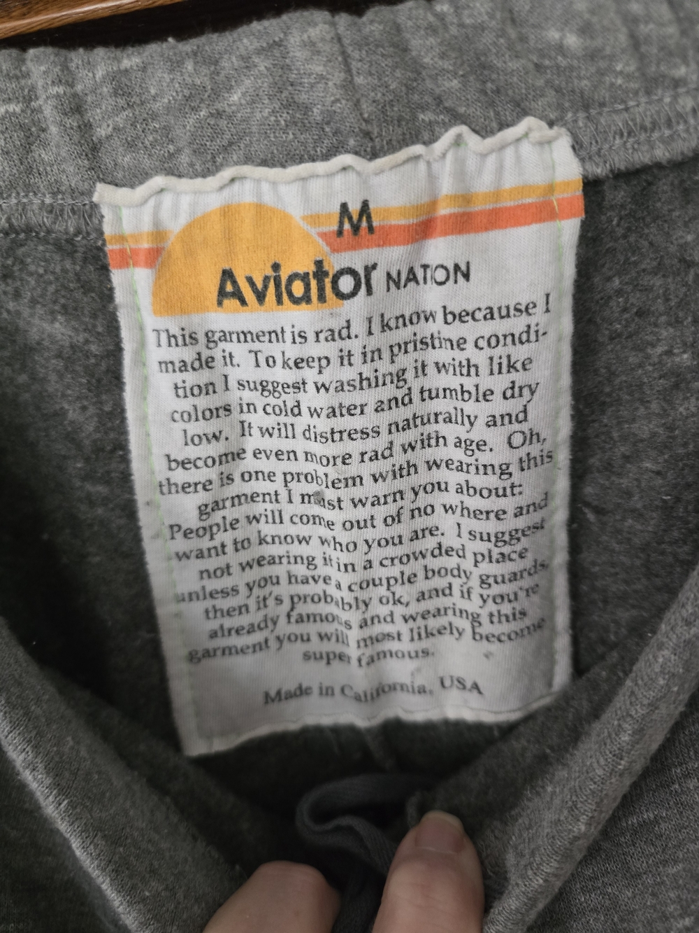 Aviator Nation Gray Lightning Bolt Joggers Medium - Picture 4 of 7